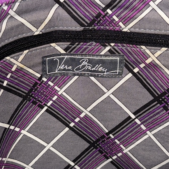 Vera Bradley Women’s Tote Bag – Purple Nylon with Patent Leather Trim - Picture 11 of 13